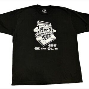 Xxv 2XL Back/white Crew neck Graphic Print logo Cotton Short Sleeve Tee